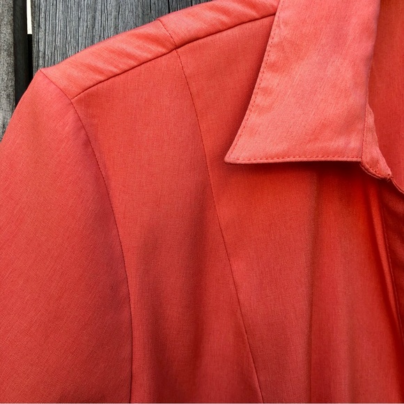 C EST 1946 Coral Shirt Button Up Blouse Sz. XL Lightweight - Picture 2 of 10